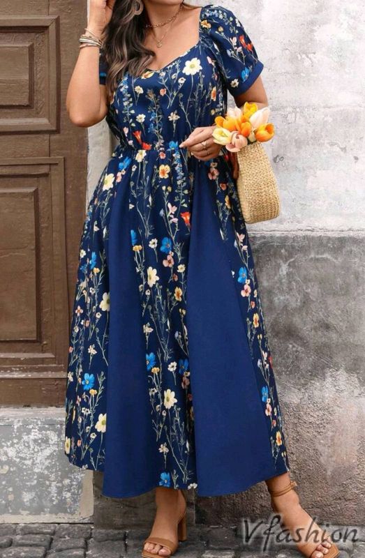 Разкроена рокля на цветя