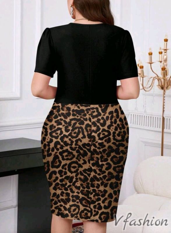 Права рокля с леопардов принт