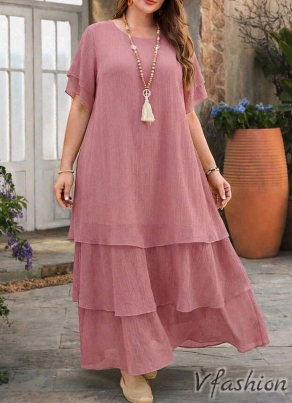 Дълга рокля с волани