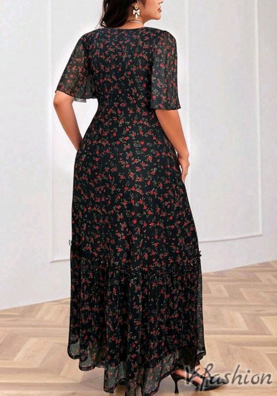 Кокетна рокля на цветчета