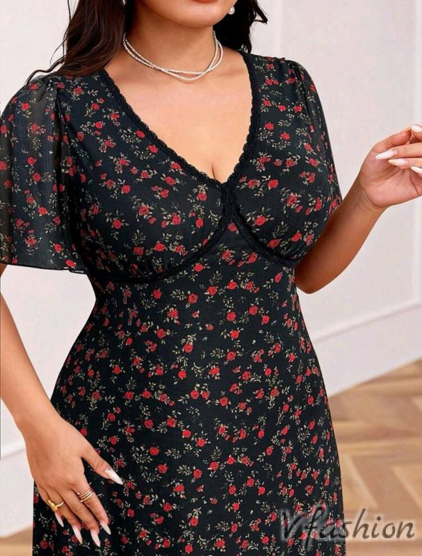 Кокетна рокля на цветчета