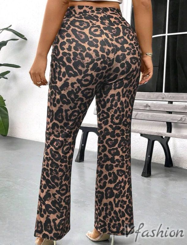 Разкроен клин с леопардов принт