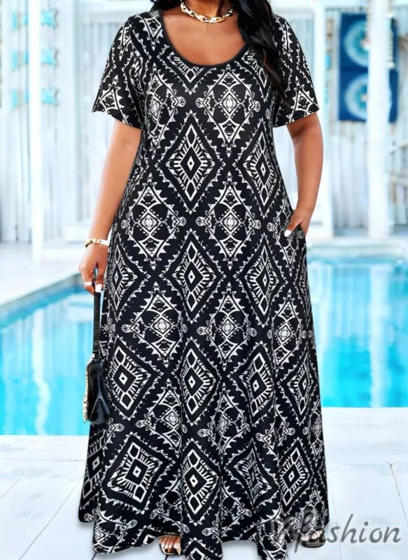 Еластична рокля с джобове