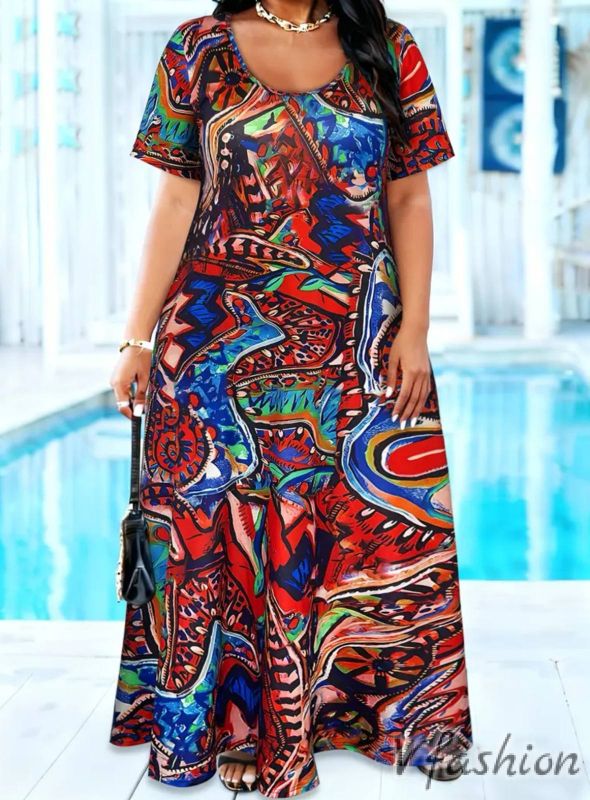 Еластична рокля с джобове