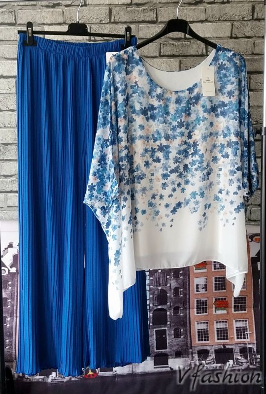 Комплект панталон солей и шифонена блуза