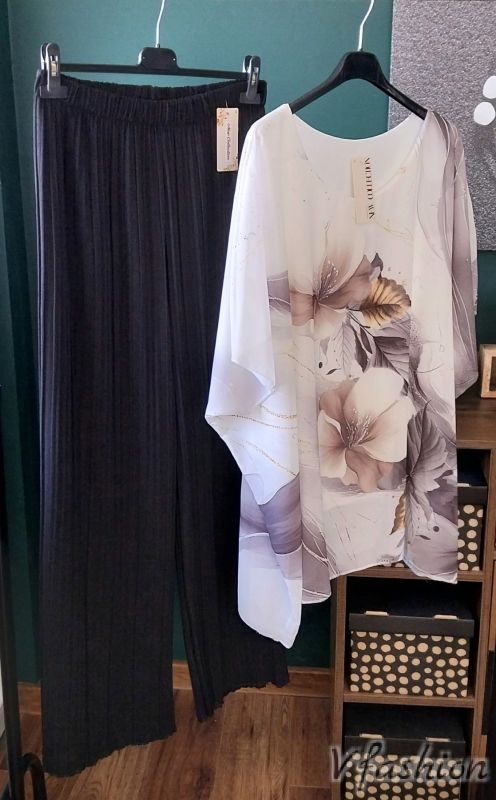 Комплект панталон солей и шифонена блуза