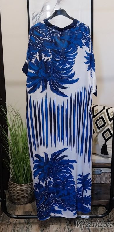 Дълга риза-рокля с принт